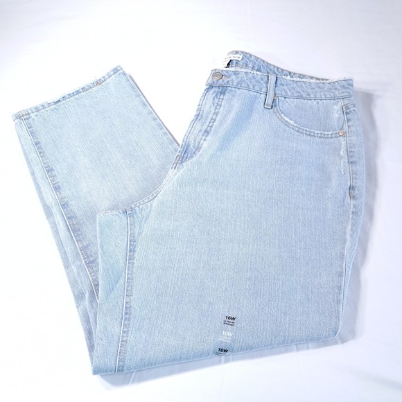 And Now This Women Light Blue Denim Jeans High Rise 16W Casual Distressed Cotton - Picture 7 of 8